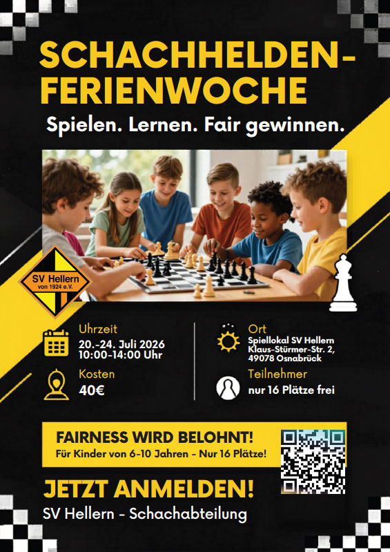 Schachhelden-Ferienwoche beim SV Hellern